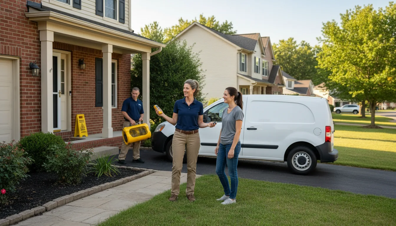 Residential water damage restoration in Saint Anne, IL